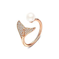925 Sterling Silver Pearl Tail Ring - BuzzerFish