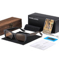 Black Bamboo Wooden Frame Sunglasses - BuzzerFish
